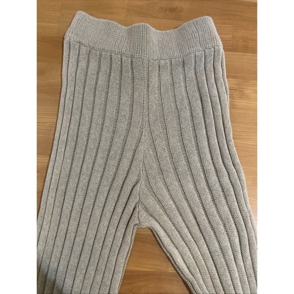 Free‎ People Beach Imogene Pants Beige Sweater Knit Ribbed -Size Small - Picture 9 of 11